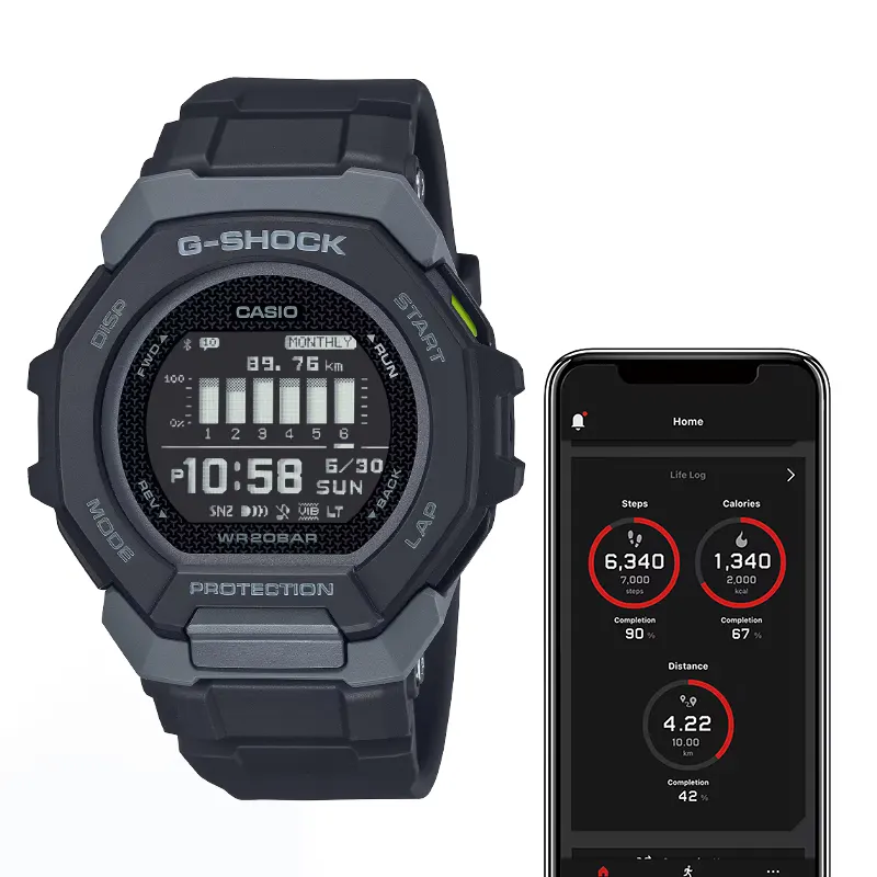 Casio G-Shock G-Squad Digital Black Dial Bluetooth® Men's Watch- GBD-300-1